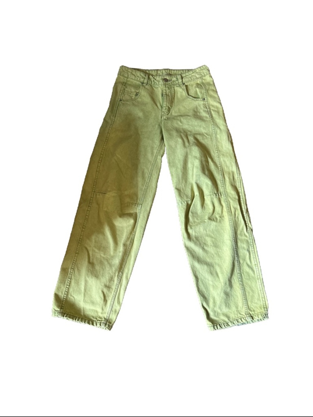 BDG Urban Outfitters High Waisted Green Pants Wide Leg Casual Size 25